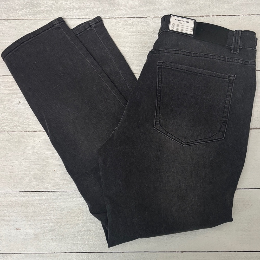 Kenneth Cole Men's Black Straight-Leg Jeans 36x30 NWT